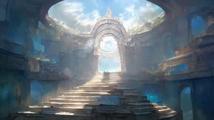 蓝天阳光神秘魔法遗迹