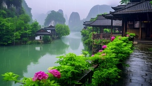 山水古镇美景