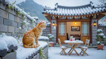 雪中小猫