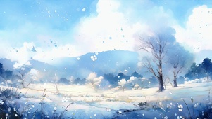 淡雅插画壁纸