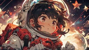4K 宇航员少女