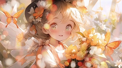 捧花少女