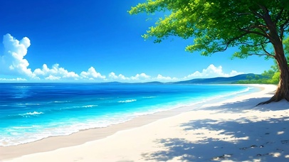 美丽治愈大海沙滩