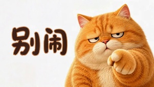 别闹傲娇胖橘猫咪