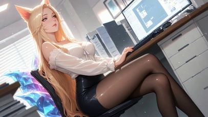 可爱猫耳朵女孩