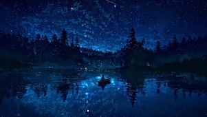 星空下的女孩