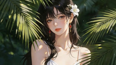 治愈绿叶少女