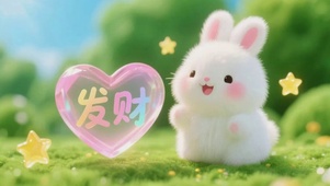 可爱的发财兔兔
