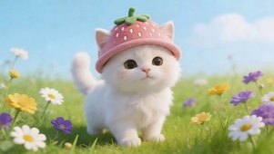 花丛中猫咪