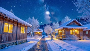 雪屋星河夜