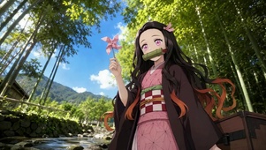 竹林溪边可爱祢豆子