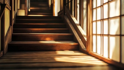 静谧日杂氛围室内阶梯