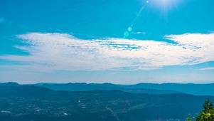 4k唯美夏日山间云海蓝天白云