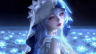 幽蓝莲海梦幻美少女守岸人