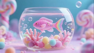 治愈粉彩虹鱼