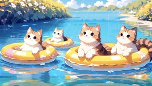 呆萌的猫咪