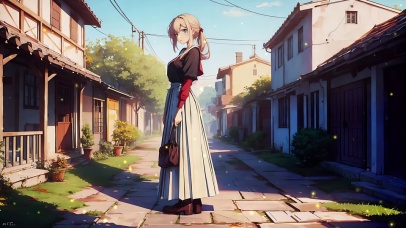 萤火庭院女孩动漫温暖护眼