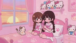 像素风女孩的房间