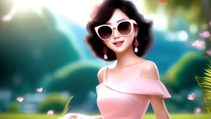 戴墨镜的美女