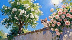 花墙小猫