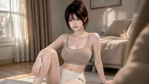 阳光居家清纯美女