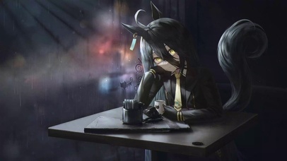 咖啡馆的猫耳少女