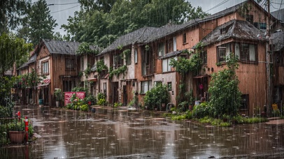 【雨景】雨中小镇