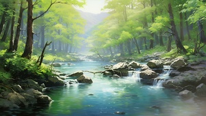 林间小溪