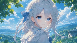 小清新白发少女