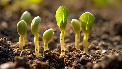 发芽春天的希望万物复苏