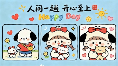 人间一趟开心至上 可爱治愈