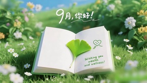 9月你好-书本里的银杏叶