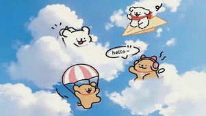 云端可爱线条狗