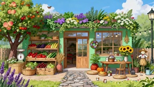 夏日蔬菜商店