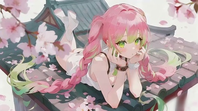 樱花檐上的甘露寺蜜璃