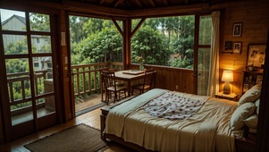 【雨景】卧室外的雨