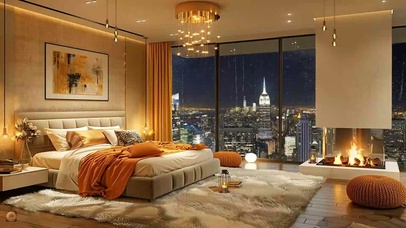 舒适的卧室里播放雨天爵士乐