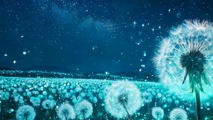 夜景蒲公英带鱼屏