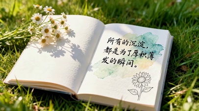厚积薄发治愈励志清新壁纸
