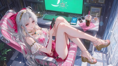 少女的惬意时光