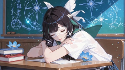 课桌女孩哥伦比娅