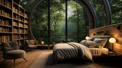 雨天的森林卧室氛围