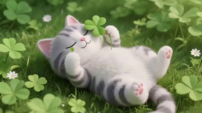 三叶草草地猫咪