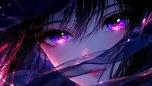 星空紫眸眨眼动态