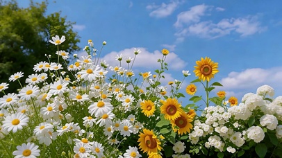 漫山遍野雏菊