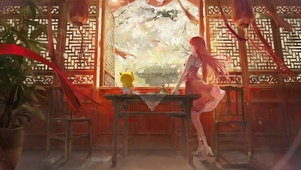春风拂凉亭