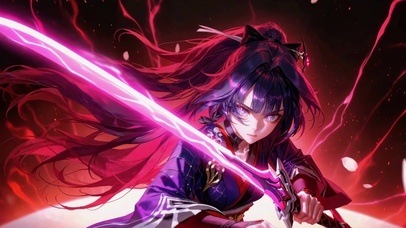紫电樱花二次元美少女