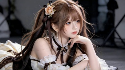 清纯长辫子女孩