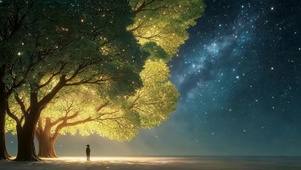 星空下大树