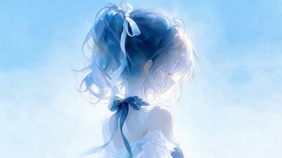 治愈蓝色调女孩